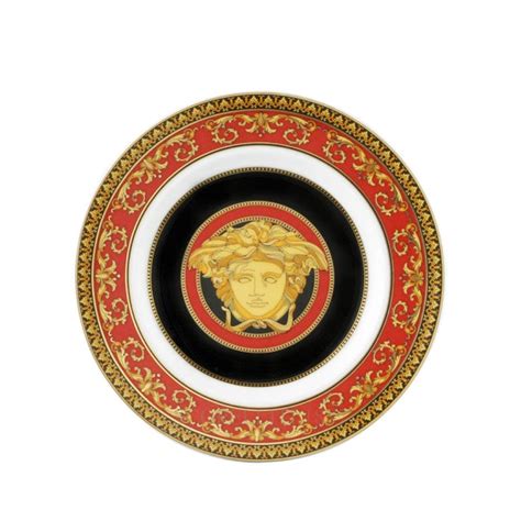 VERSACE HOME Piatto Piano 18 cm Medusa Rosso .